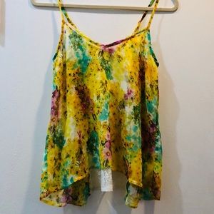 Urban outfitters yellow spaghetti strap top